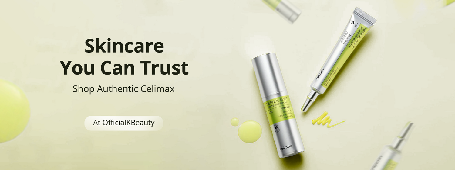 Celimax skincare with retinol and noni-based serums designed for anti-aging and blemish care
