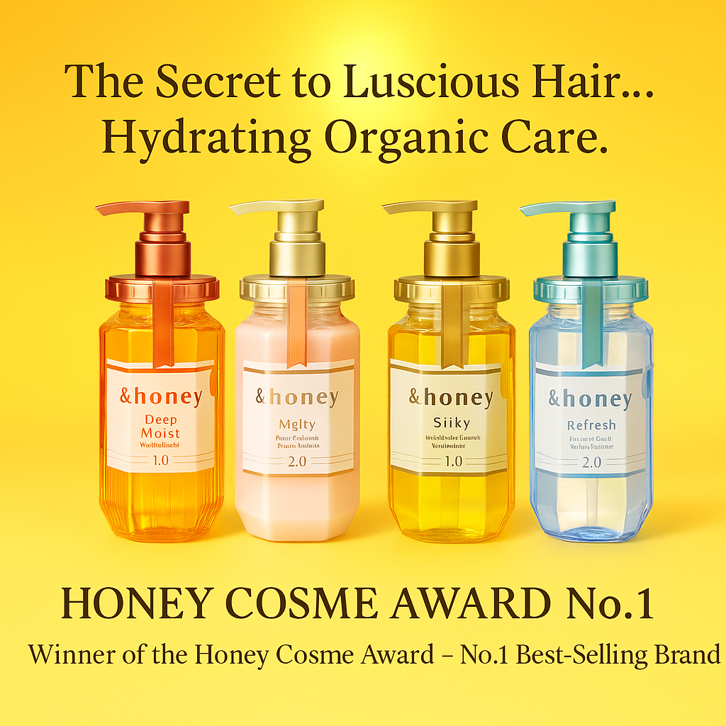 &Honey shampoo and conditioner sets enriched with organic honey extracts for glossy, moisturized hair