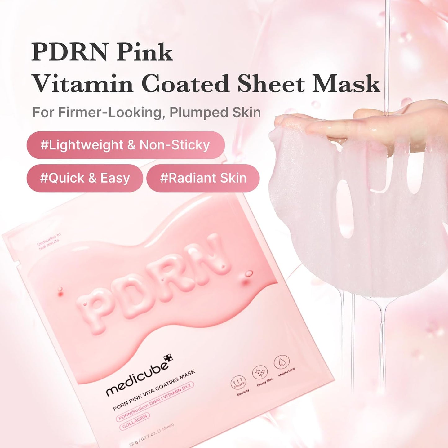 Medicube Salmon DNA PDRN Pink Vita Coating Sheet Mask