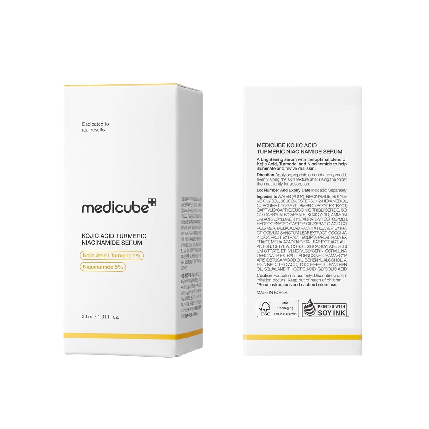 MEDICUBE Kojic Acid Turmeric Niacinamide Serum – Glow & Calm Radiance | 30 ml