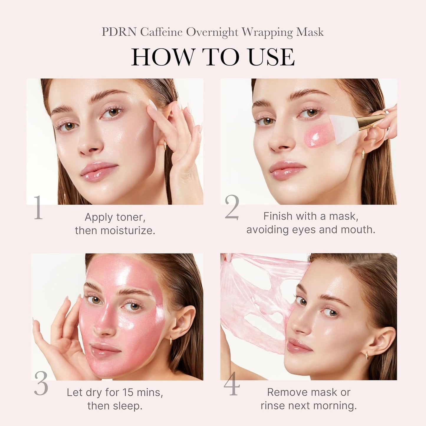 Medicube PDRN Pink Caffeine Overnight Wrapping Mask – Firm & Glow Night Film 75 ml