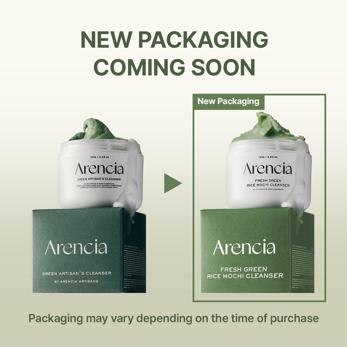 ARENCIA Fresh Green Rice Mochi Cleanser 120g
