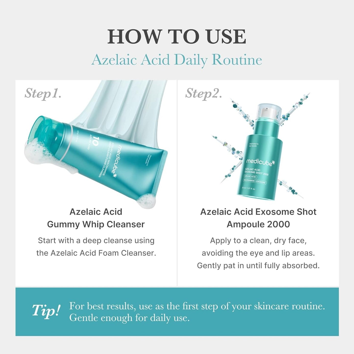 MEDICUBE Azelaic Acid Exosome Shot  2000/  7500 – Refine & Revive Serum - 30 ml
