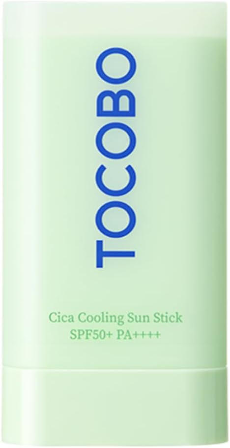 TOCOBO Cica Cooling Sun Stick SPF50+ PA++++ 1.69 fl. oz - Fermented Cica Complex, Reduces Skin Temperature, Quick Soothing, Lightweight and Moisturizing UAE