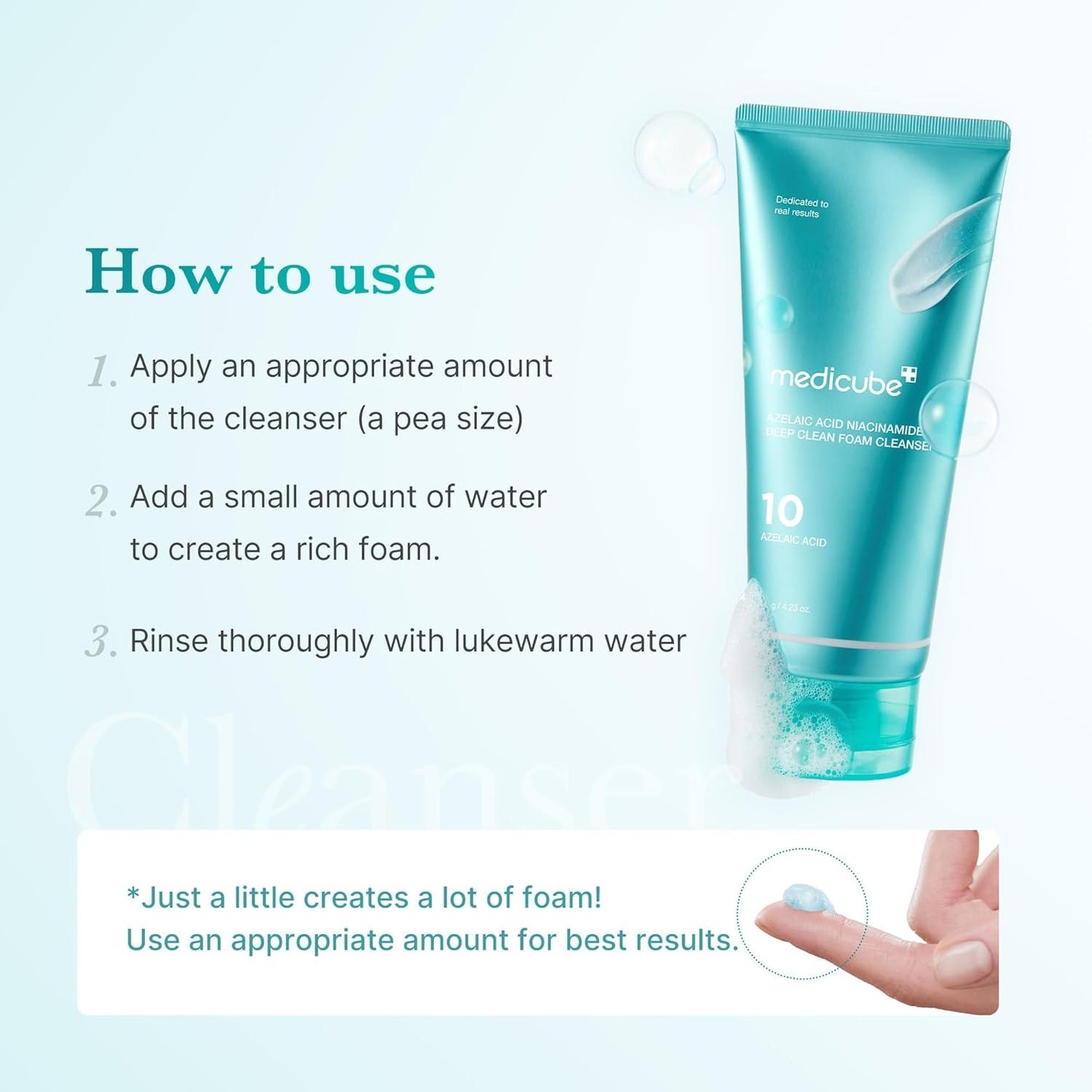 Medicube Azelaic Acid Niacinamide Deep Clean Foam – Deep Pore & Texture Cleanse -120 g