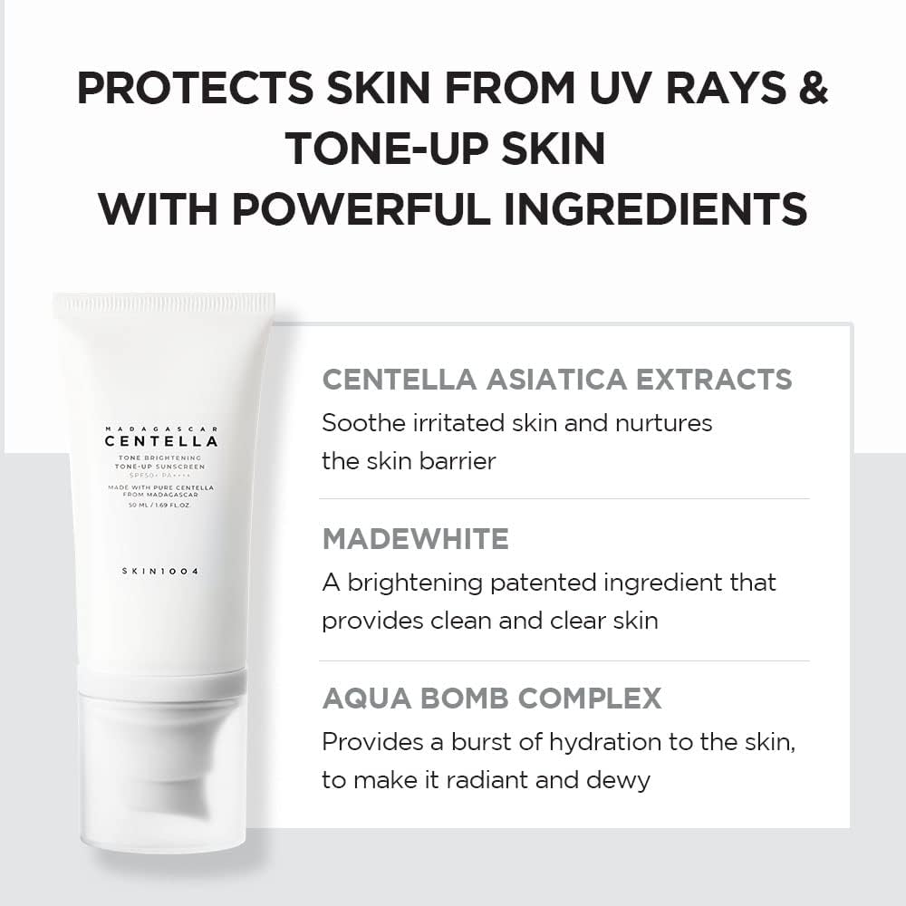SKIN1004 Madagascar Centella Tone Brightening Tone Up Sunscreen UAE Saudi Qatar Jordan