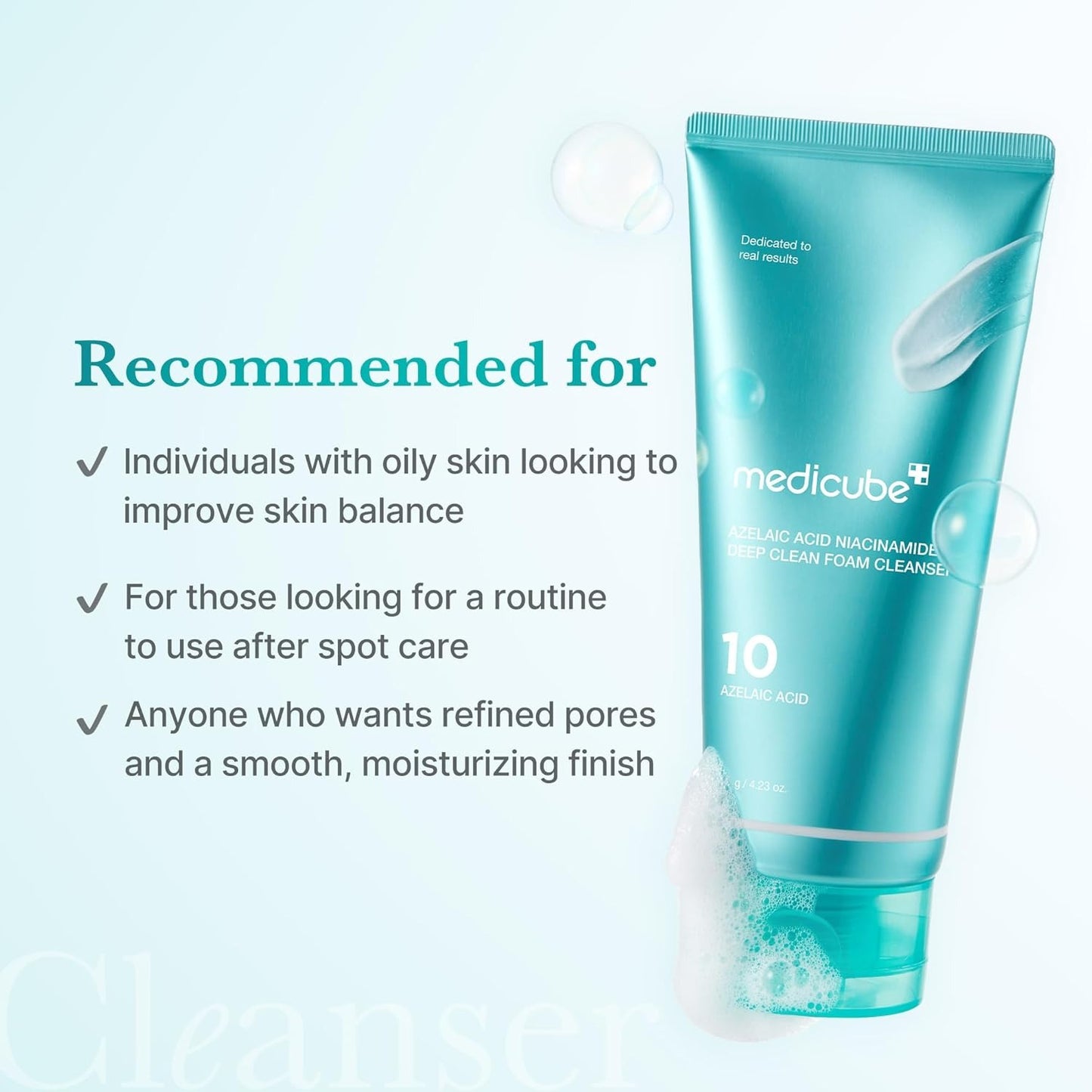 Medicube Azelaic Acid Niacinamide Deep Clean Foam – Deep Pore & Texture Cleanse -120 g