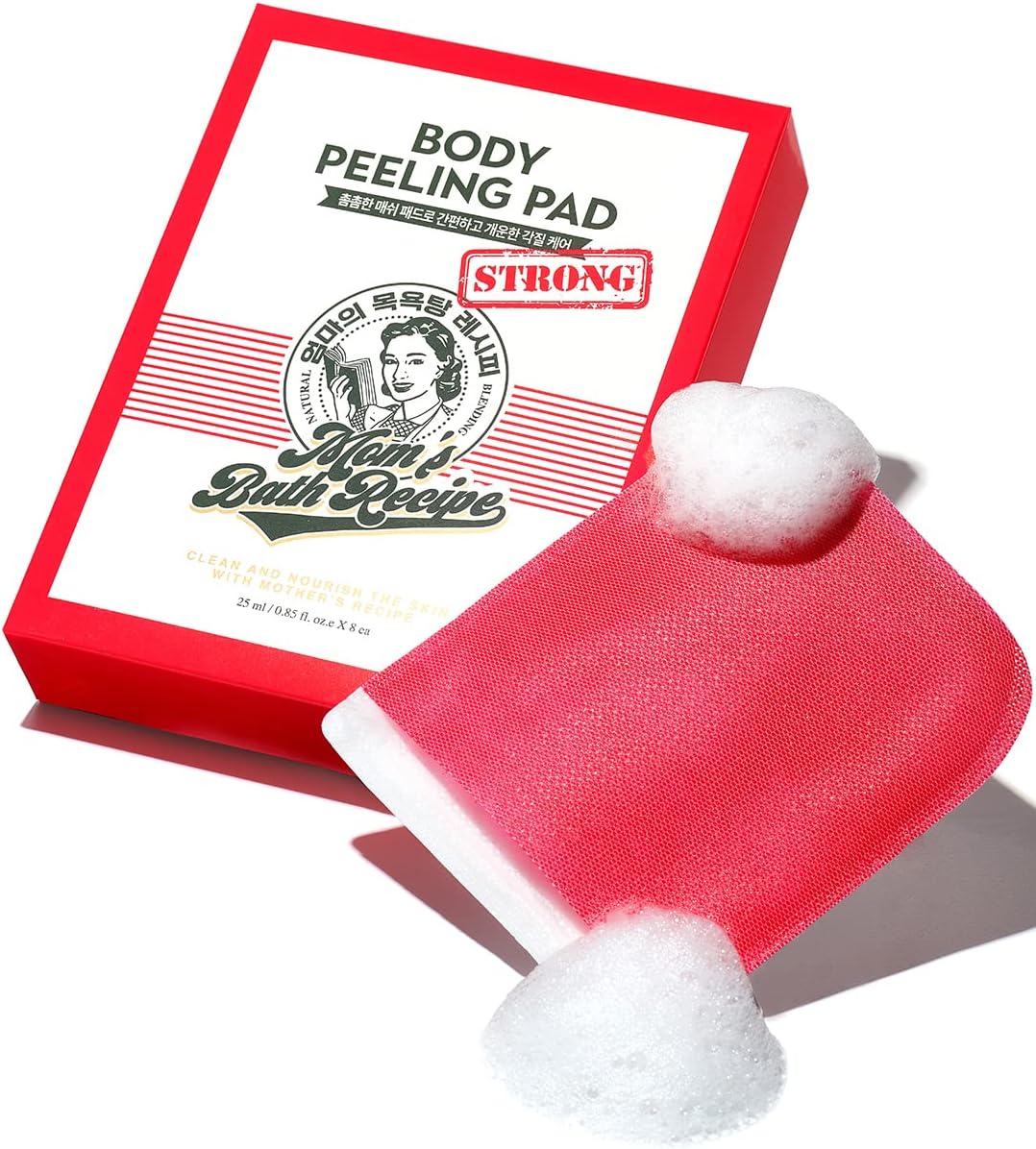 Mom's Bath Recipe Body Peeling Pad Strong - 8 Sheets
