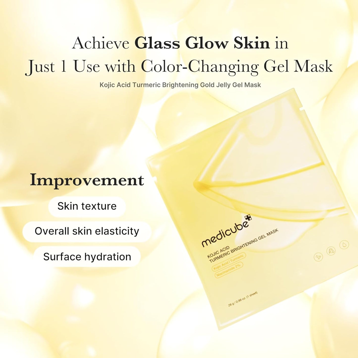 Medicube Kojic Acid Turmeric Gold Jelly Gel Mask | Brightening Overnight Face Mask
