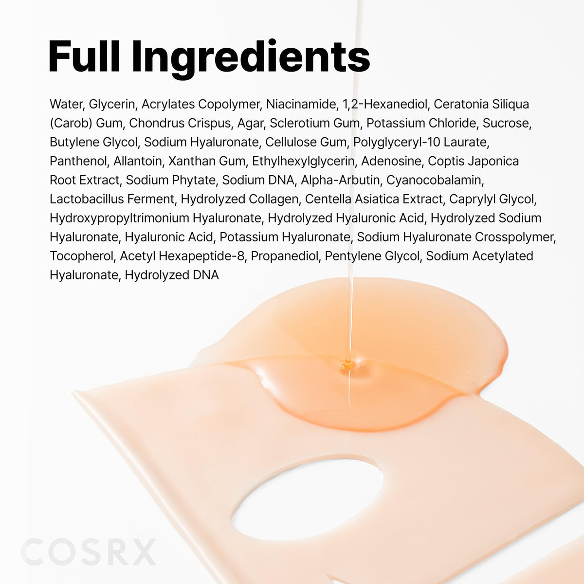 COSRX Advanced Snail Mucin Glass Glow Hydrogel Face Masks Skincare 3 EA, Collagen Face Mask, Travel Essentials, Overnight Face Mask, Korean Skin Care