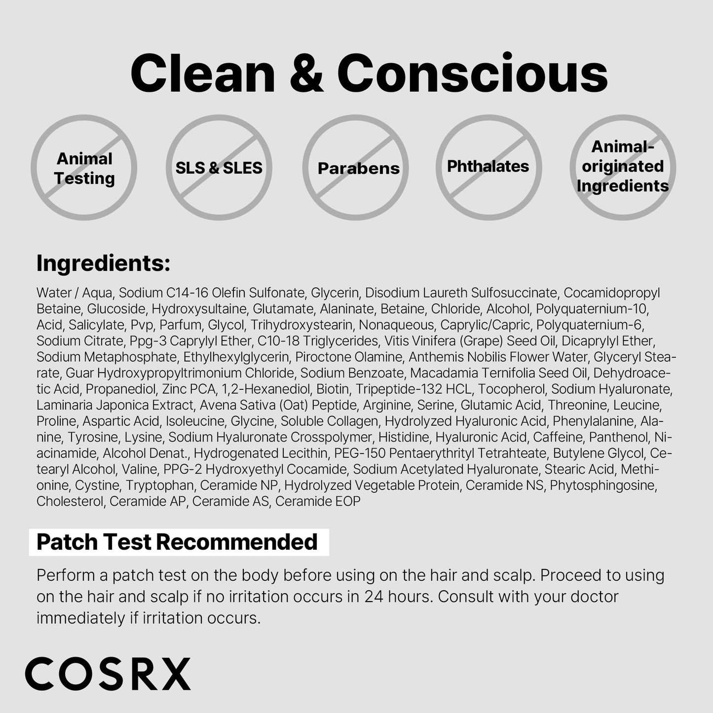 COSRX PEPTIDE 132 Hair Bonding Shampoo