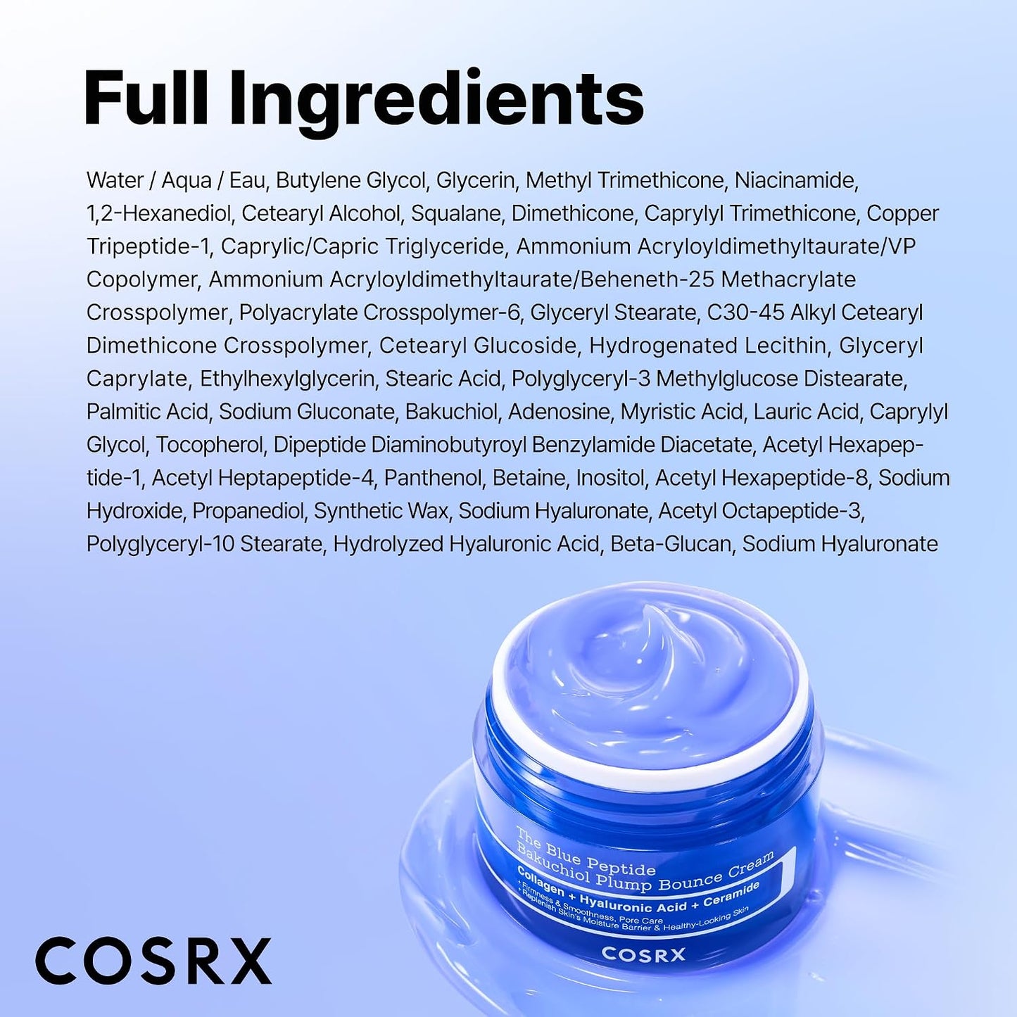 COSRX Blue Copper Peptide Bakuchiol Cream 50g