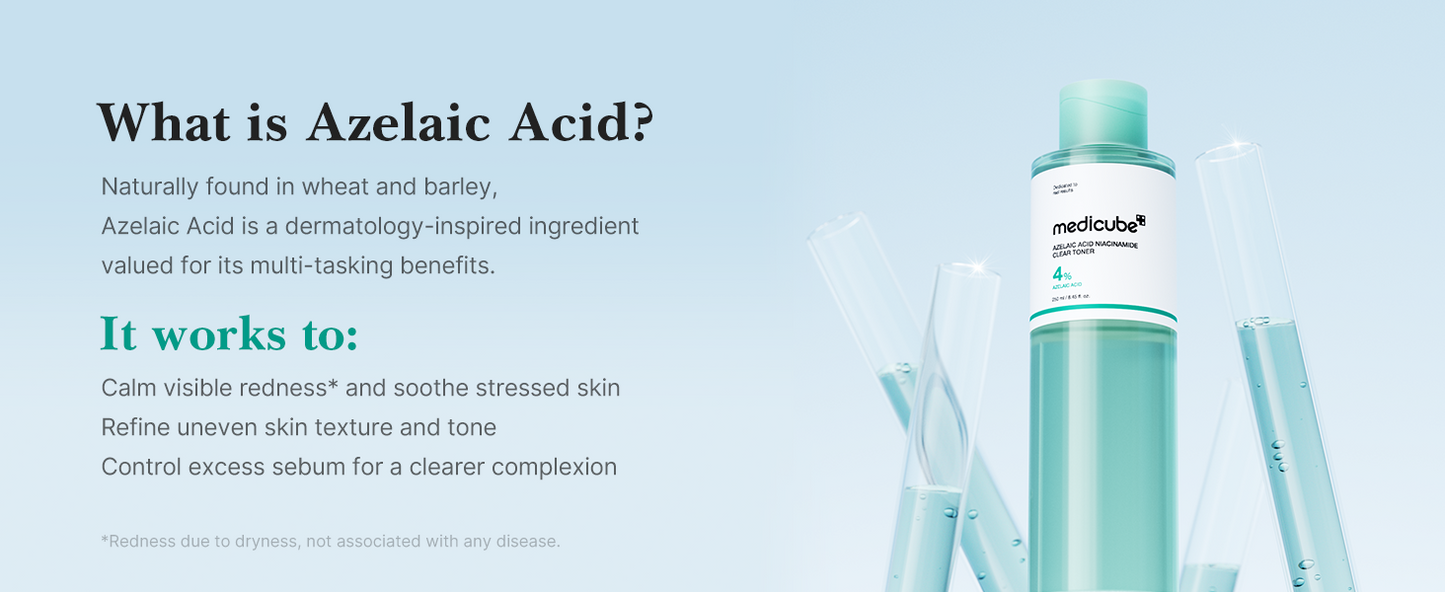 MEDICUBE Azelaic Acid Niacinamide Clear Toner – Refine & Brighten Daily- 250 ml