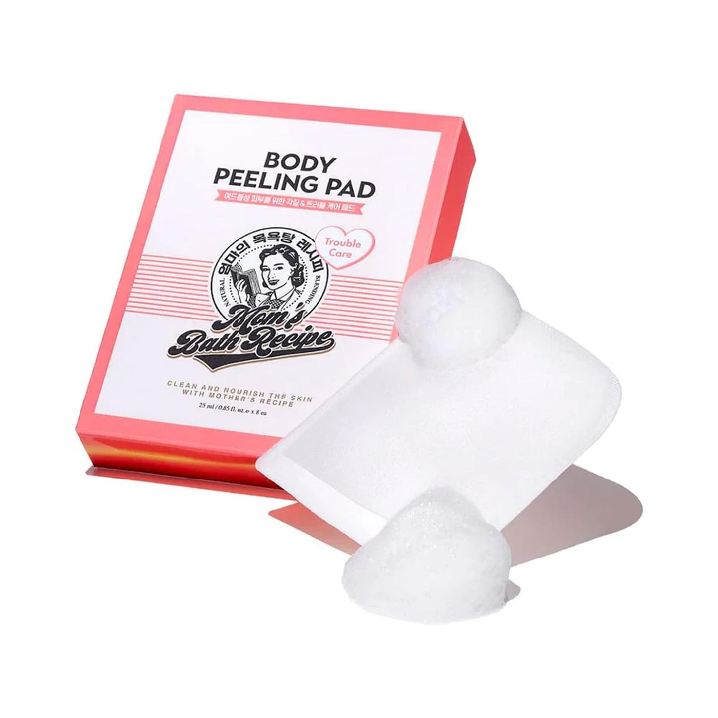 Mom's Bath Recipe Body Peeling Pad Trouble Care - 8 Sheets