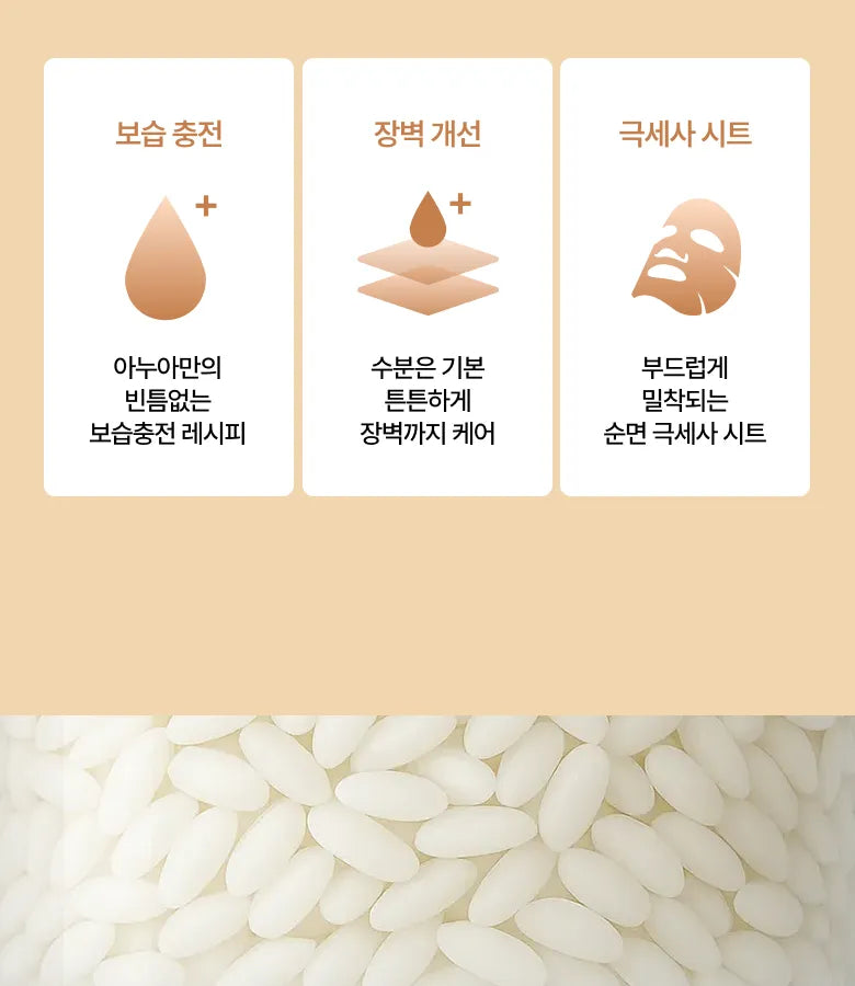 Anua Rice 70 Intensive Moisturizing Milk Mask (25ml × 1 Sheet)