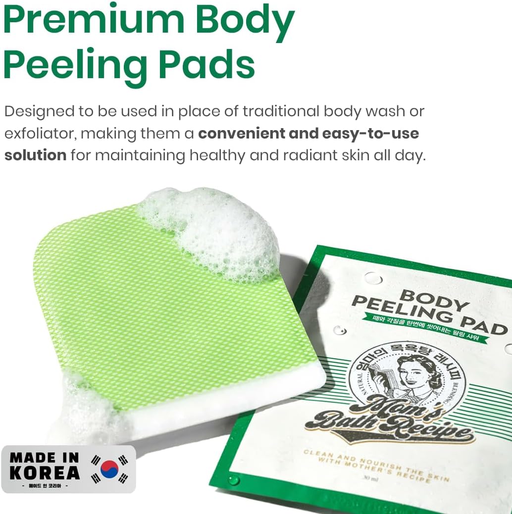 Mom's Bath Recipe Body Peeling Pad Original - 8 Sheets