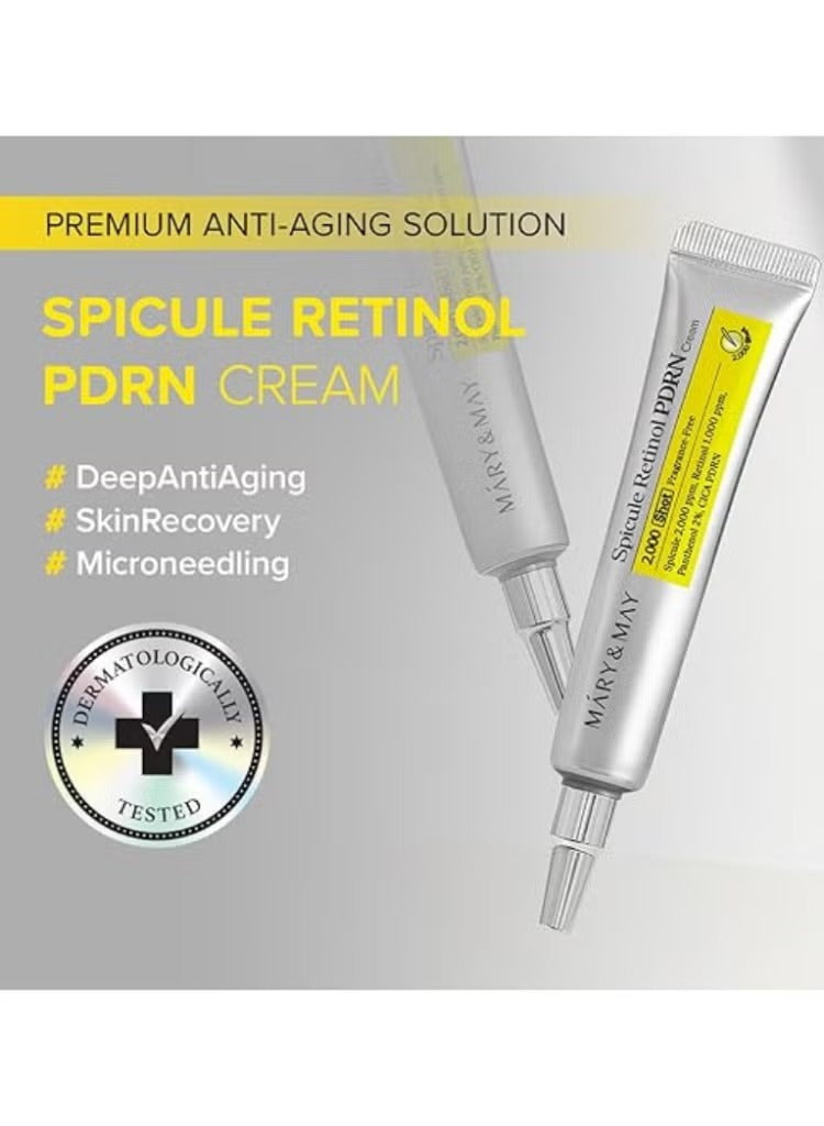 Mary&May Spicule Retinol PDRN Cream | Firming, Smoothing & Anti-Aging Treatment