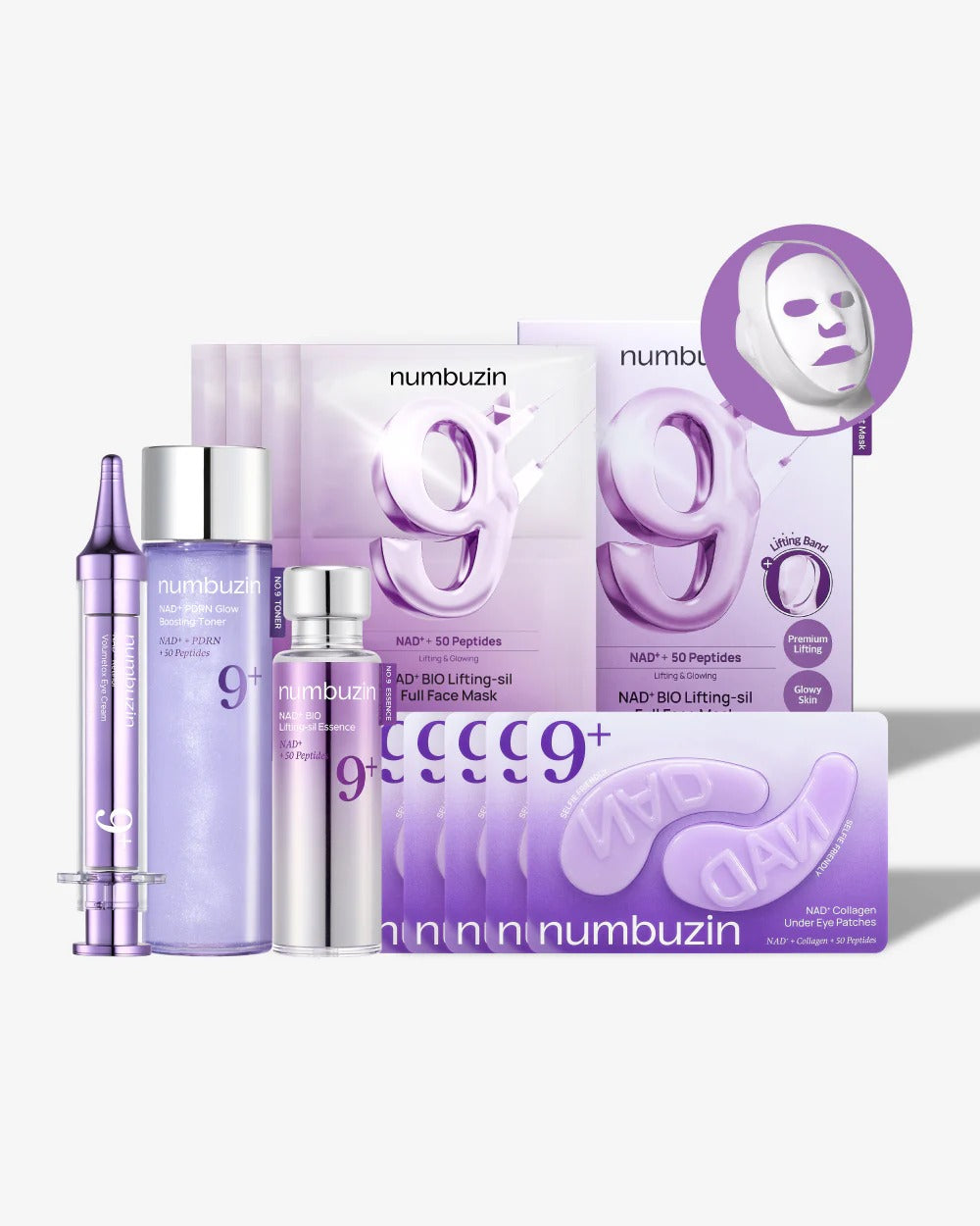 numbuzin、medicube、SKIN & LAB numbuzin No.9 NAD+ Bio Lifting & Glow Full Care Set – Official KBeauty