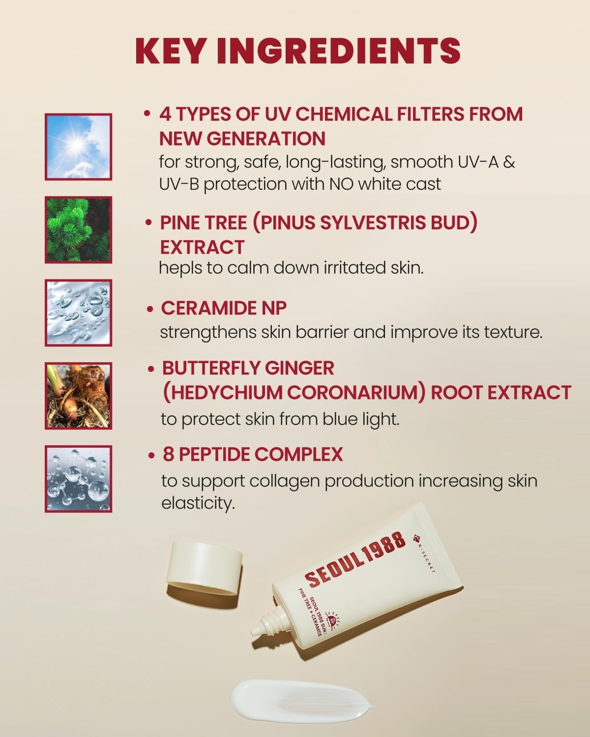 K-SECRET Seoul 1988 Sun – Pine Tree + Ceramide | 50ml