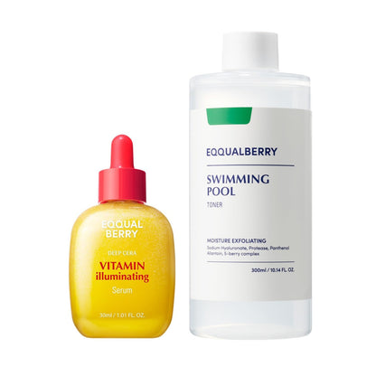 EQQUALBERRY Vitamin C Serum & Toner Set