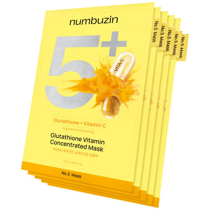 Numbuzin No.5 Sheet Mask | Vitamin Spotlight Sheet Mask - 5EA