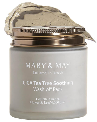 Mary&May Vegan Cica Tea Tree Soothing Wash Off Pack - 120g