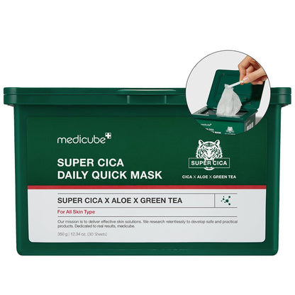 Medicube Super Cica Daily Quick Facial Masks (30 Sheets)