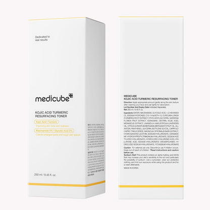 MEDICUBE Kojic Acid Turmeric Resurfacing Toner – “Glow & Renew Elixir” | 250 ml