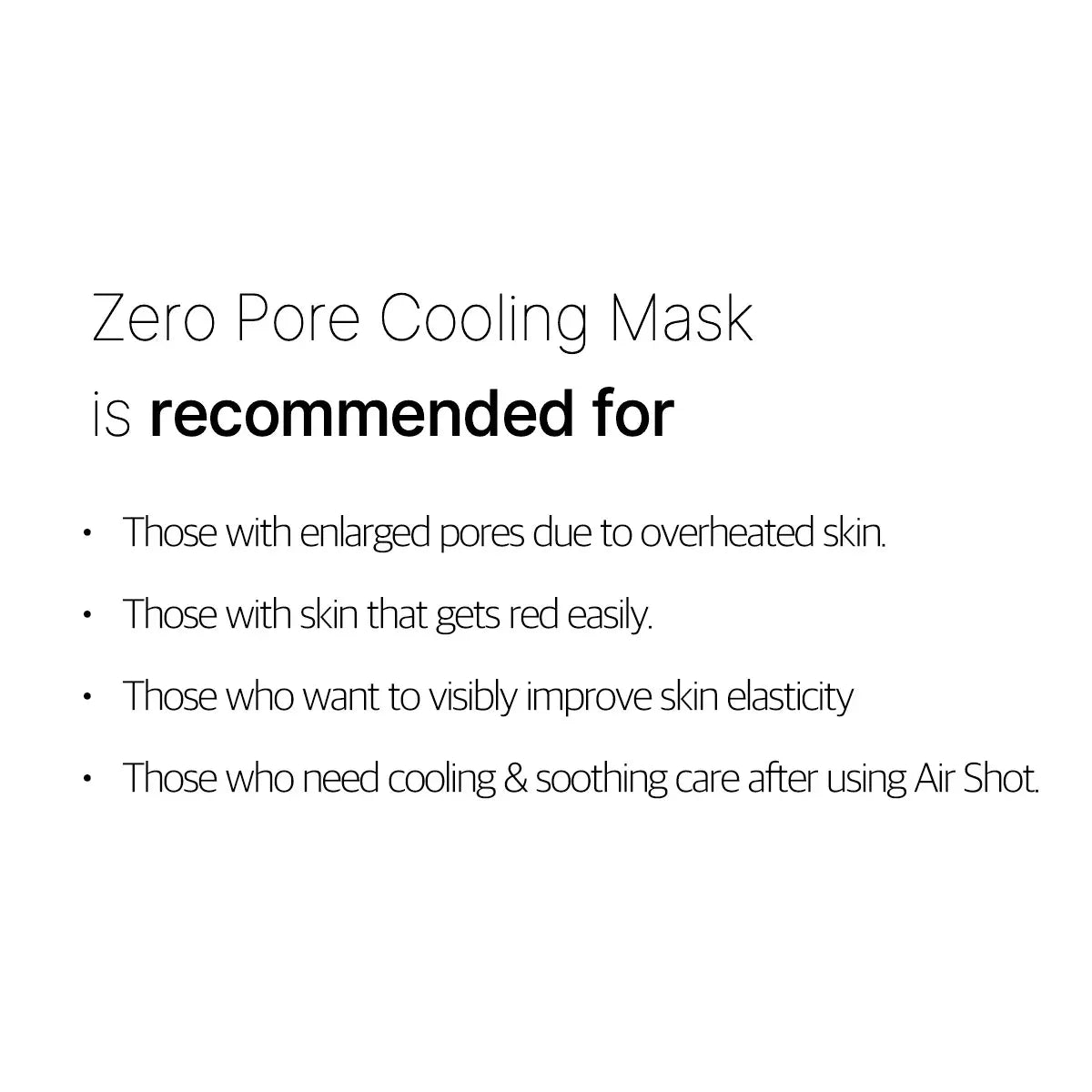 [Medicube] ZERO PORE COOLING MASK 27g -  (1EA/4EA)