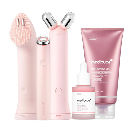 MEDICUBE All-in-One Skin Booster Device & Skincare Set - Pink