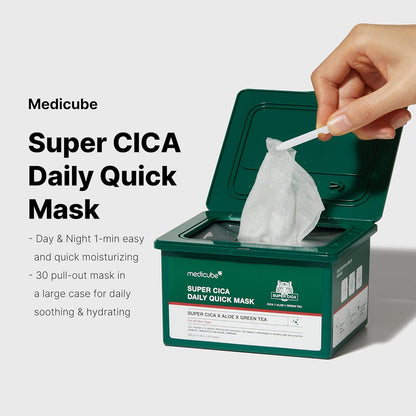 Medicube Super Cica Daily Quick Facial Masks (30 Sheets)