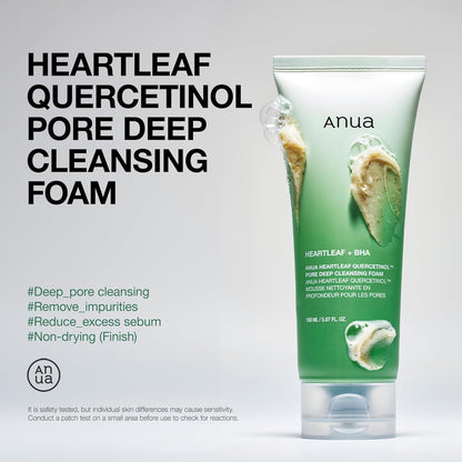 [ANUA] Heartleaf BHA Quercetinol Pore Deep Cleansing Foam 150ml