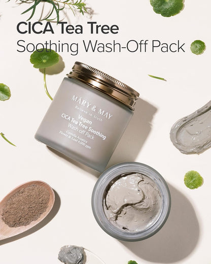 Mary&May Vegan Cica Tea Tree Soothing Wash Off Pack - 120g