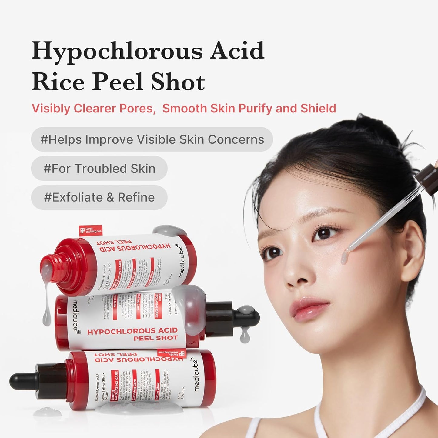Medicube Hypochlorous Acid Rice Peel Shot - 80ml