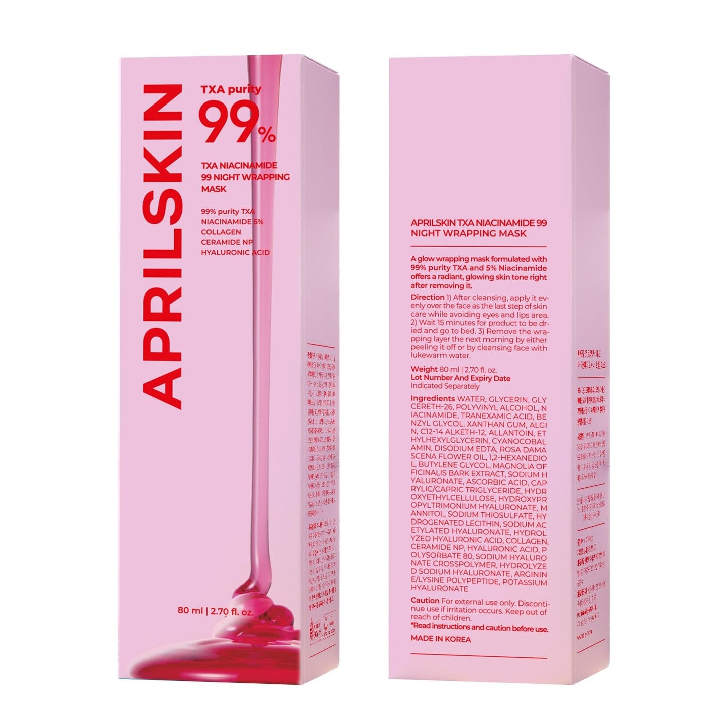 APRILSKIN TXA Niacinamide 99 Overnight Wrapping Mask - 80ml