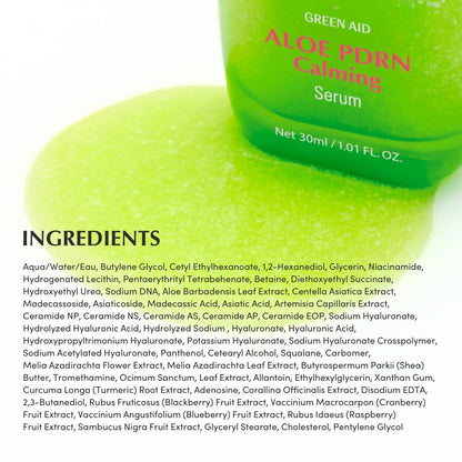 Eqqualberry Aloe PDRN Calming Smoothie Serum – Soothe & Restore Green Glow 30 ml