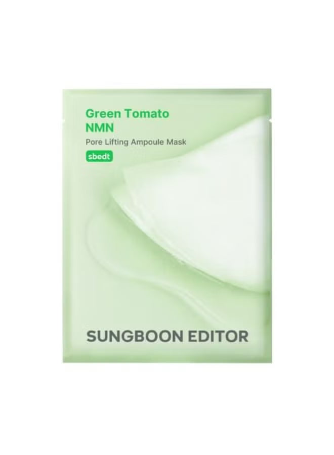 SUNGBOON EDITOR Green Tomato NMN Pore Lifting Ampoule Mask (23g x 10 Sheets)