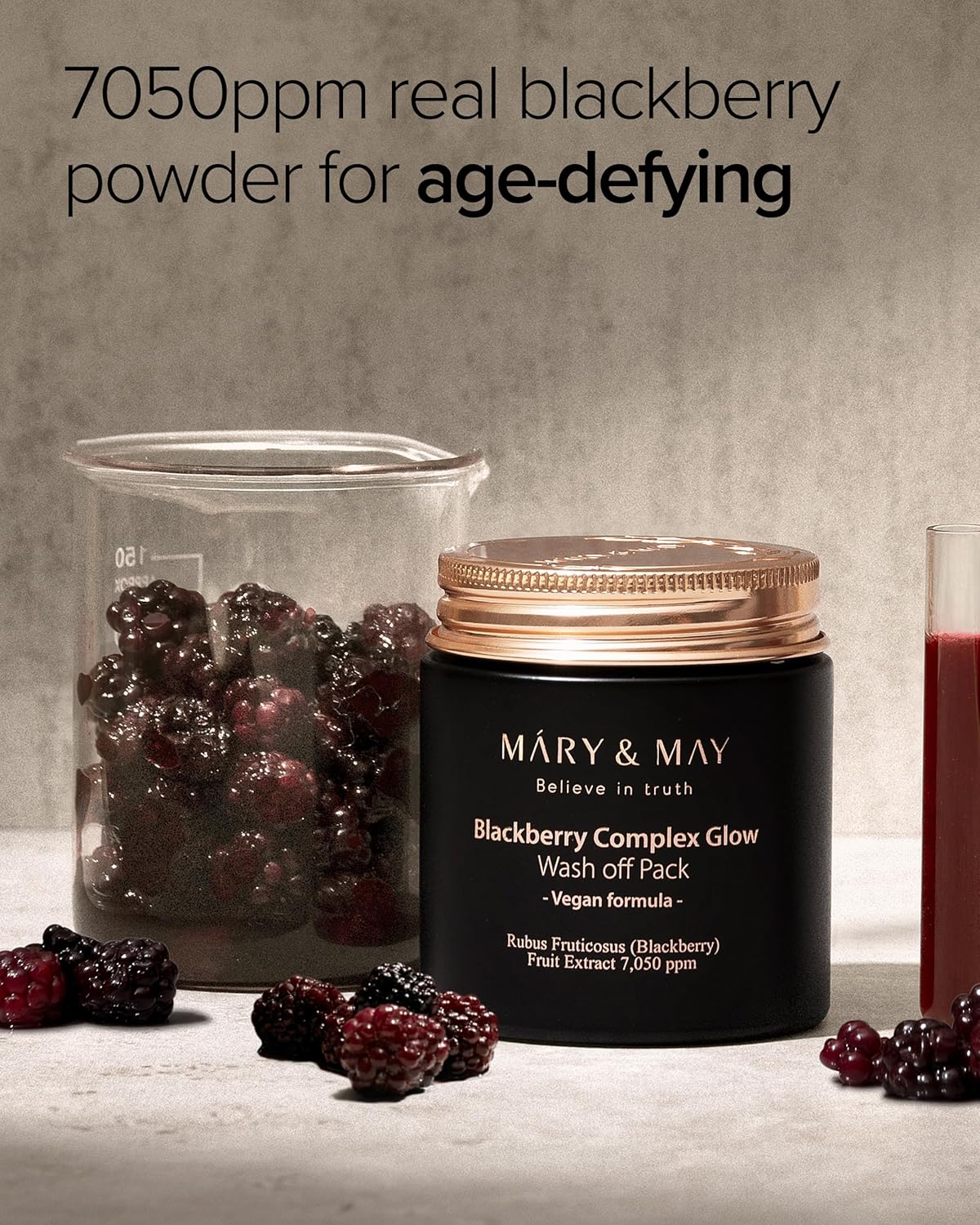 Mary&May Vegan Blackberry Complex Glow Wash Off Mask - 120g
