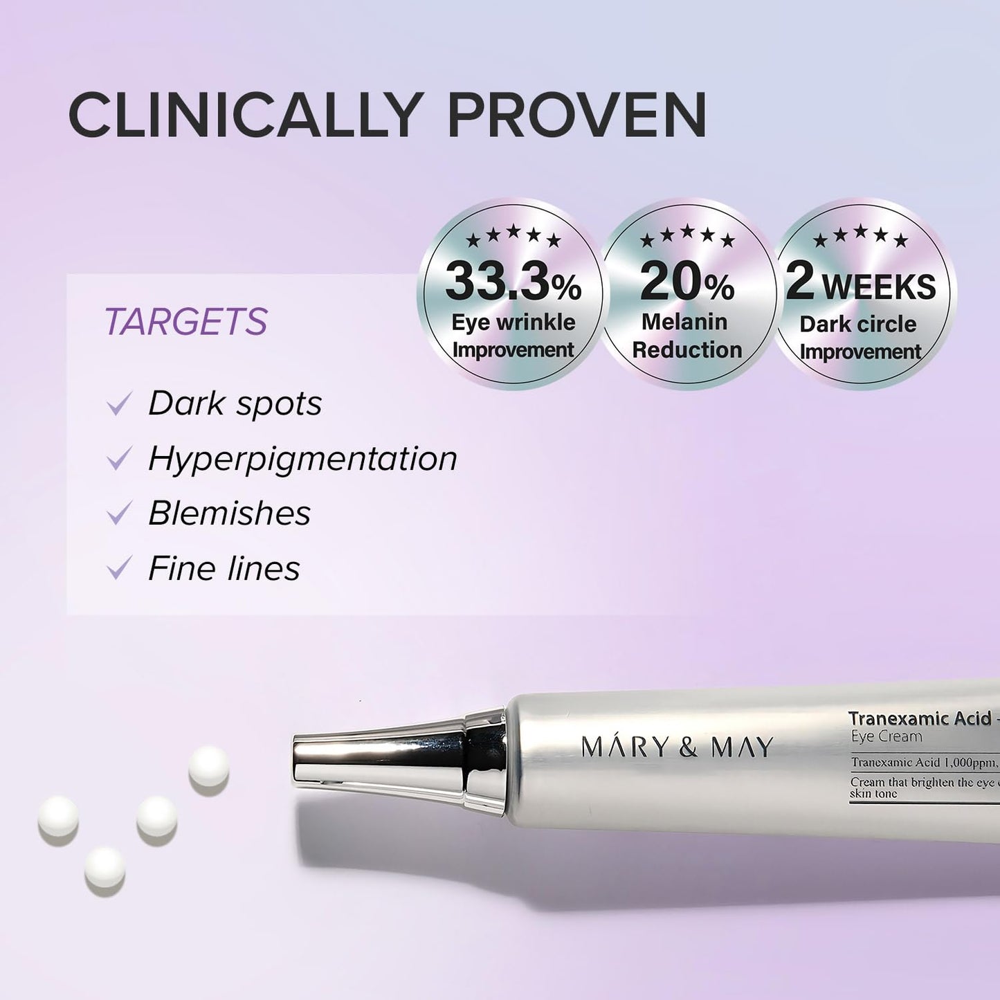 Mary&May Tranexamic Acid (TXA)+Glutathione Eye Cream - 30ml