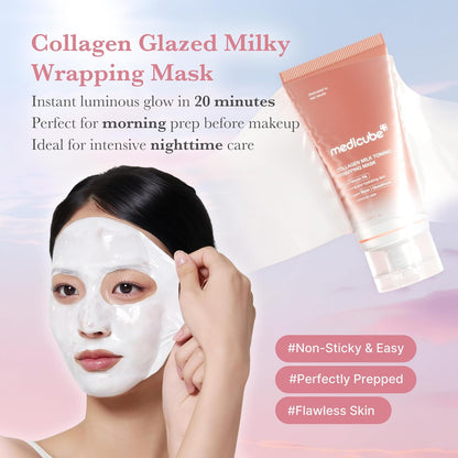 Medicube Wrapping Mask Collagen Glazed Milky Glow Daytime Peel Off Mask