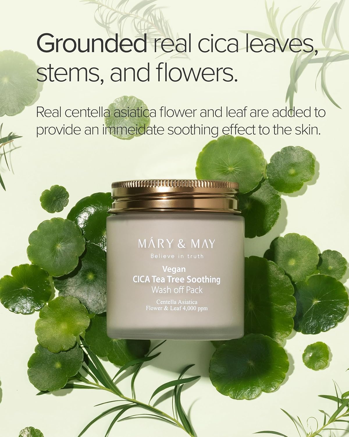 Mary&May Vegan Cica Tea Tree Soothing Wash Off Pack - 120g