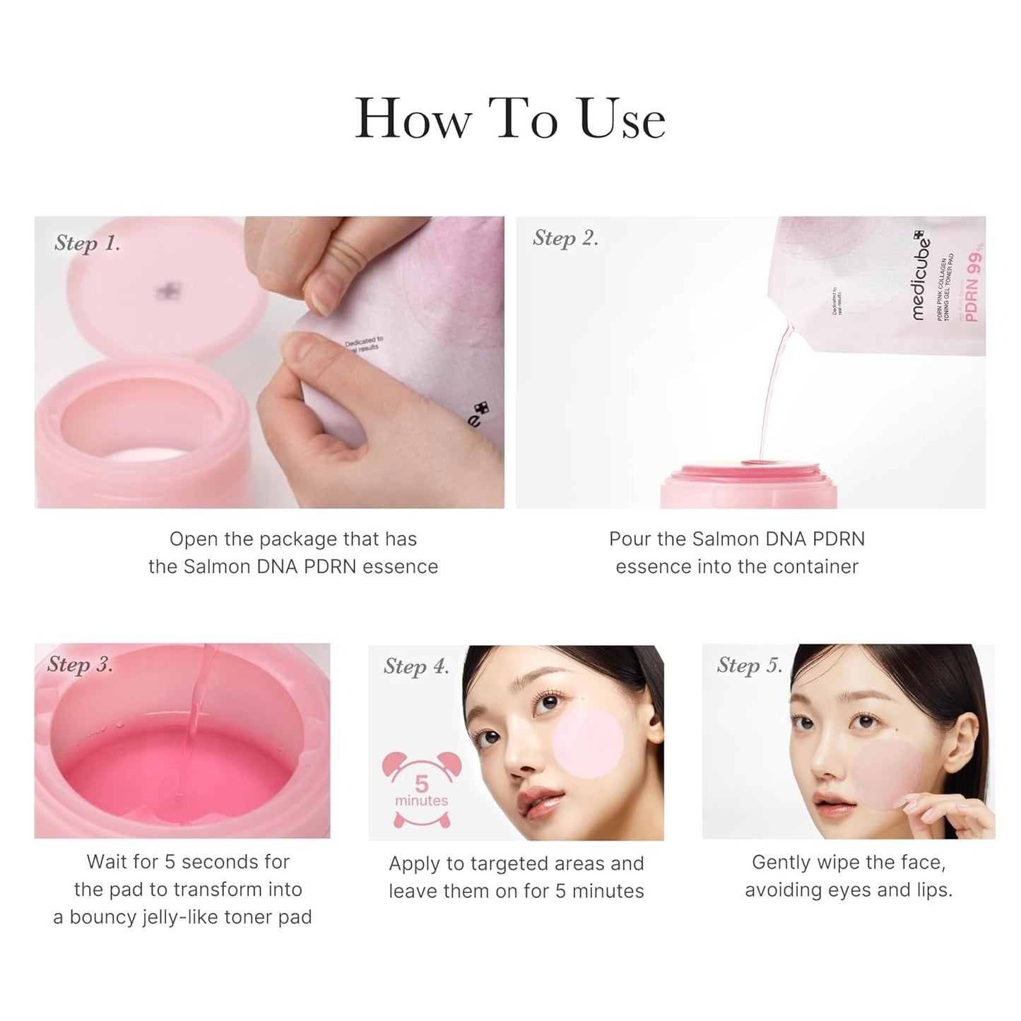 Medicube PDRN Pink Collagen Toning Gel Toner Pad - 70 pads