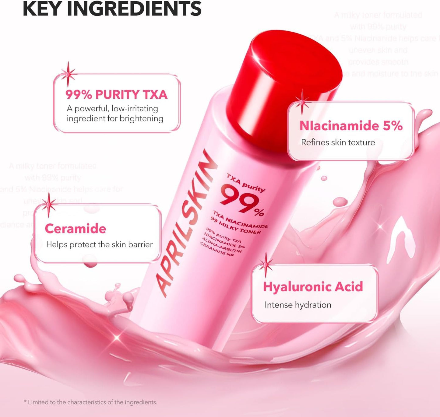 APRILSKIN TXA + Niacinamide 99 Pink Milky Toner -  150ml