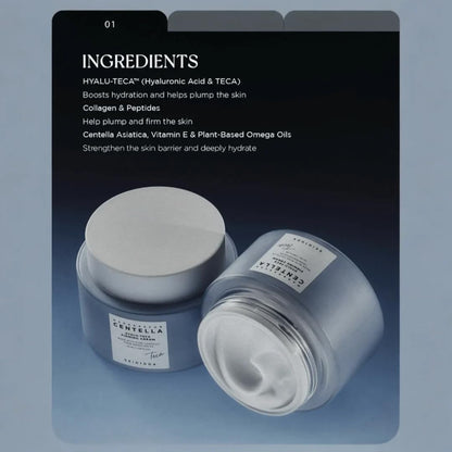 SKIN1004 Hyalu TECA Firming Cream, Face Moisturizer for Dewy, Plump Skin, Night Cream for Deep Hydration & Elasticity, Ceramide & Centella for Skin Barrier Support, Korean Skin Care, 1.01 fl.oz / 50ml