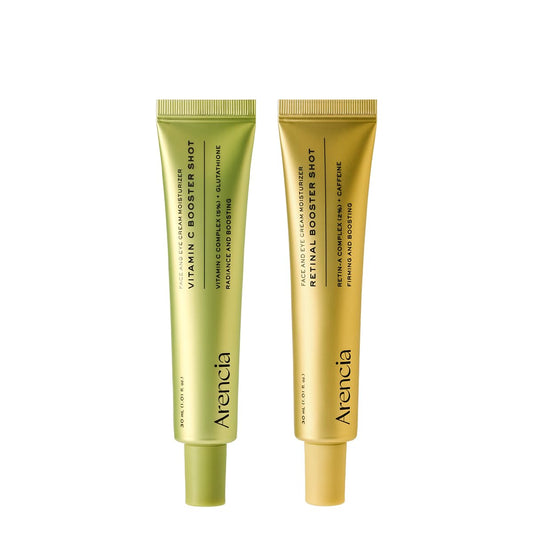 Arencia Vitamin C & Retinal Booster Shot Duo – Dark Spot & Fine Line Tightening Gift Set ✨🍊🌙