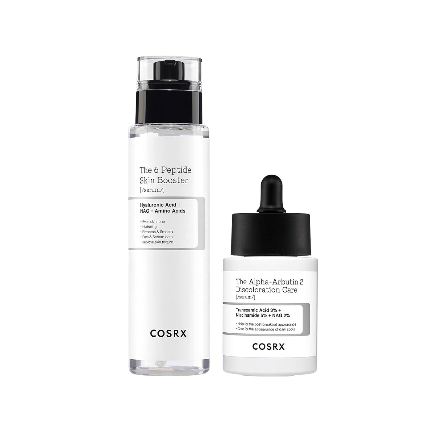 [COSRX] Glow & Tone Duo – Peptide Booster + Alpha Arbutin Serum