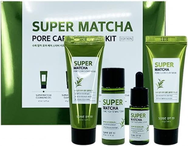 Some By Mi Super Matcha Pore Care Starter Kit | Facial Skin Care Set of 4 |