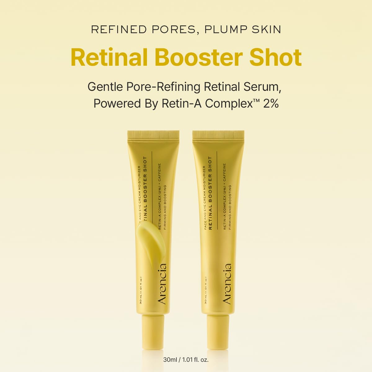 Arencia Retinal Booster Shot Serum (Pack of 2) – Advanced Firming Night Serum (30ml / 1.01 fl oz each) 🌙✨