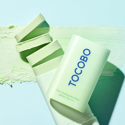 TOCOBO Cica Cooling Sun Stick SPF50+ PA++++ 1.69 fl. oz - Fermented Cica Complex, Reduces Skin Temperature, Quick Soothing, Lightweight and Moisturizing