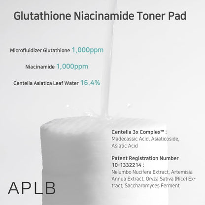APLB Glutathione Niacinamide Toner Pad 100ml